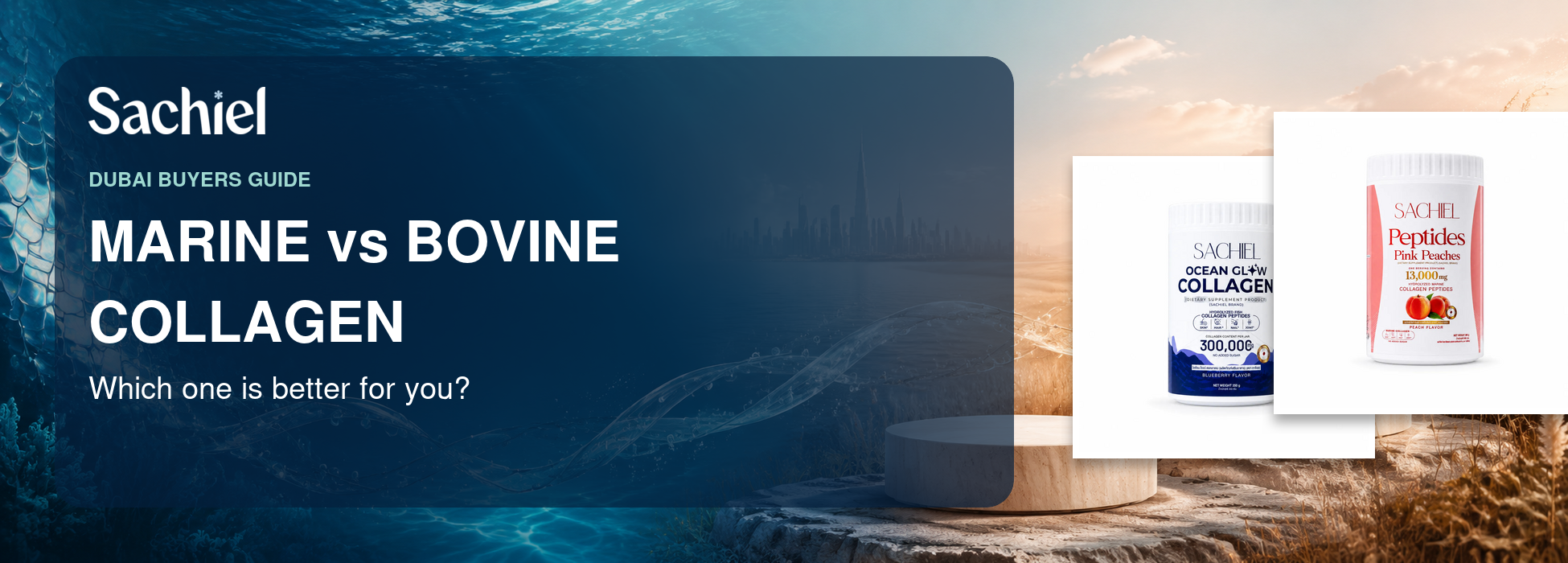 Marine collagen versus bovine collagen comparison for Dubai and UAE shoppers