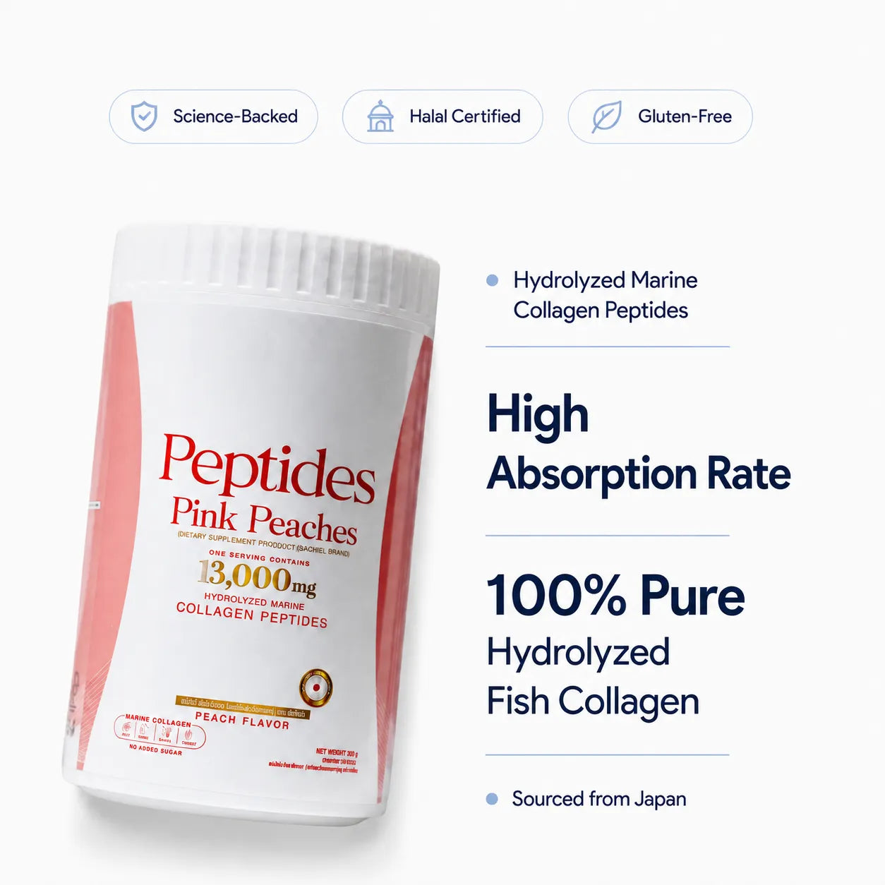 Peptides Pink Peaches Japanese Marine Collagen